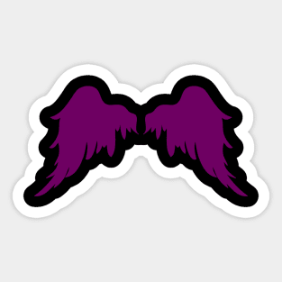 Dark Purple Wings Sticker